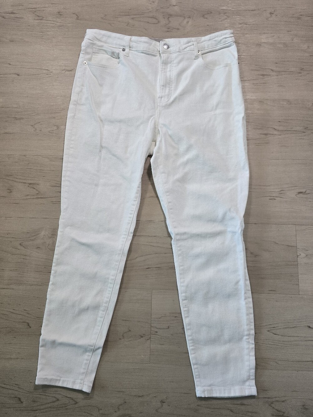 Everlane The Curvy High-Rise Skinny Jeans White Size 33 Stretch Denim